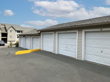 a row of garage doors on the side of a building at Clearwater, Post Falls, ID 83854
